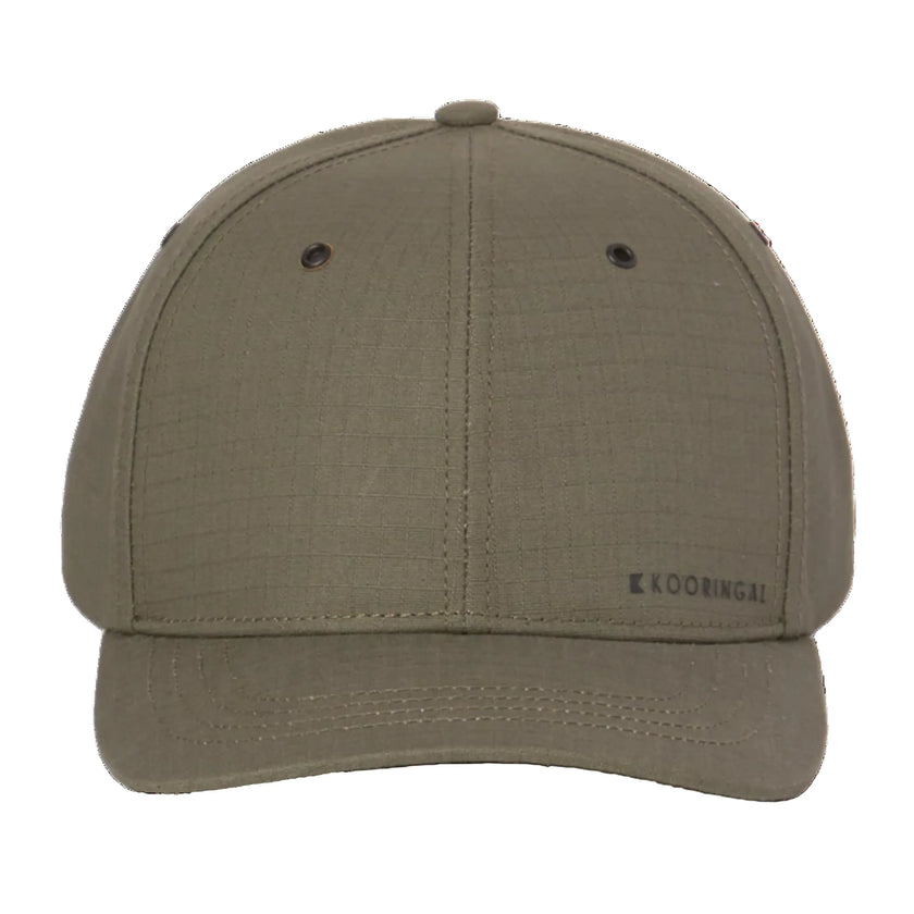 Kooringal Men's Taree Cotton Canvas 6 Panel Ball Cap with Wicking Liner One Size