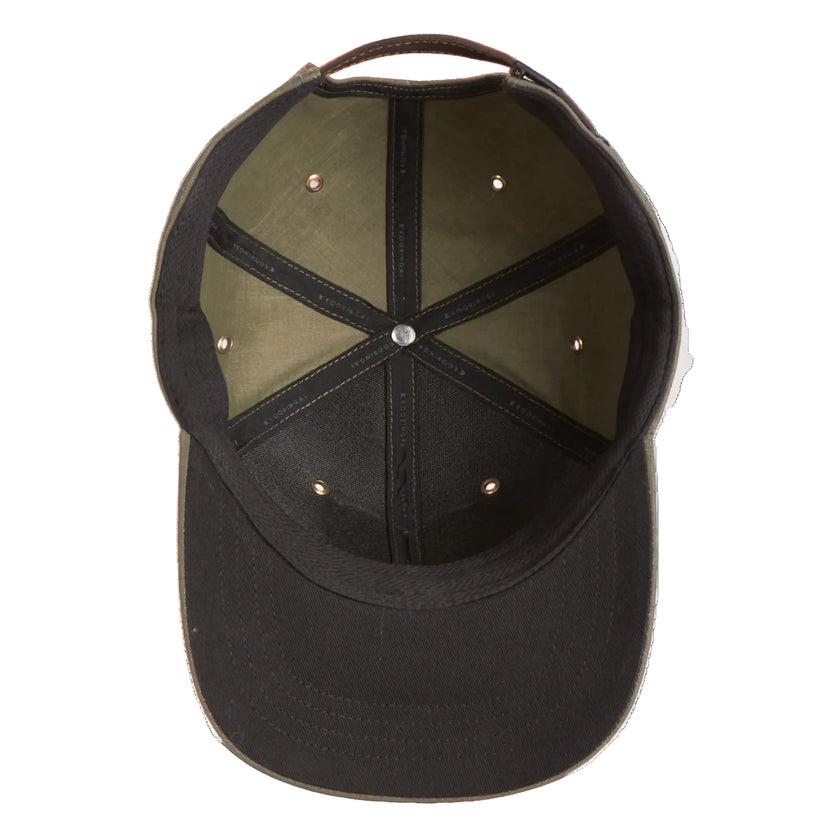 Kooringal Men's Taree Cotton Canvas 6 Panel Ball Cap with Wicking Liner One Size