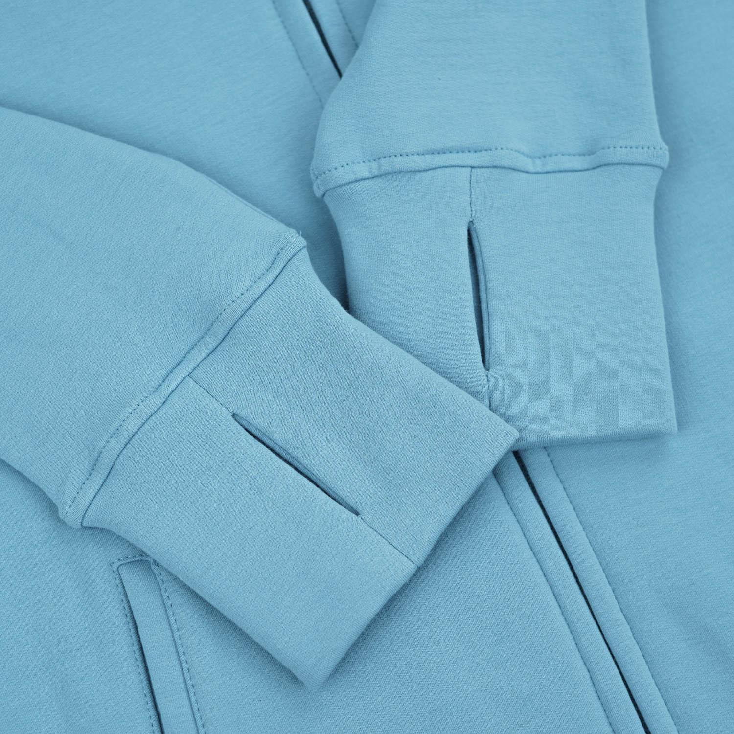 Kora Long Zipup Hoodie Sky Blue