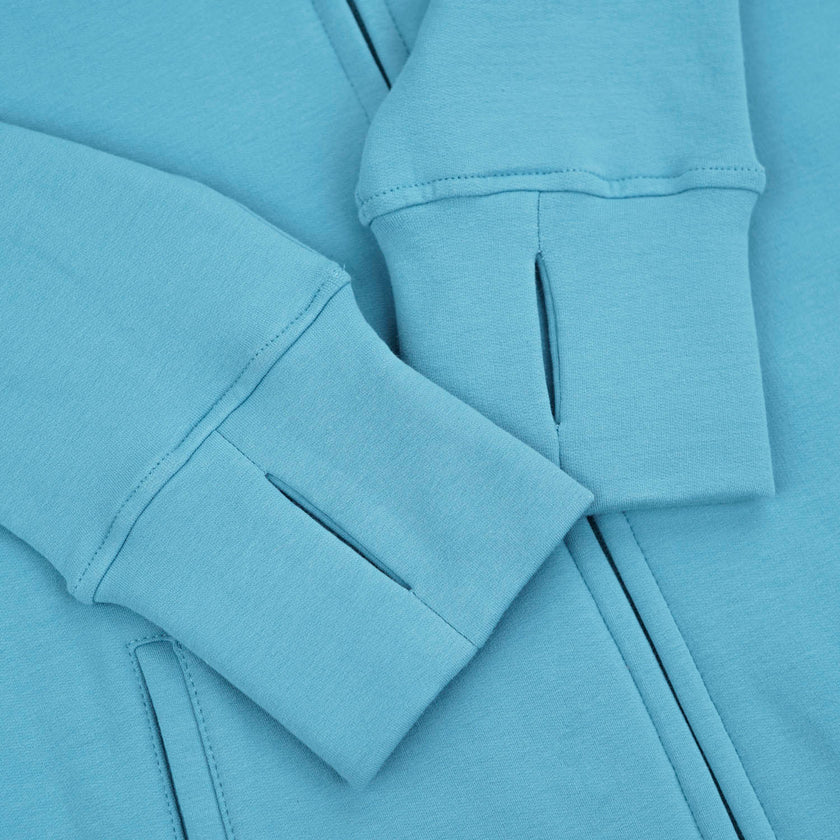 Kora Long Zipup Hoodie Sky Blue