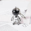 Korean Hip Hop Fashion Cross Spaceman Necklace Keychain