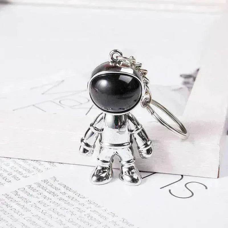 Korean Hip Hop Fashion Cross Spaceman Necklace Keychain