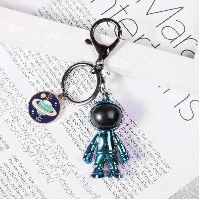 Korean Hip Hop Fashion Cross Spaceman Necklace Keychain