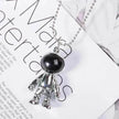Korean Hip Hop Fashion Cross Spaceman Necklace Keychain
