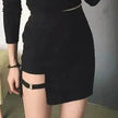 Korean Style Skirt Black Hip Skirts Irregular Hem Pencil Micro Mini Skirt.