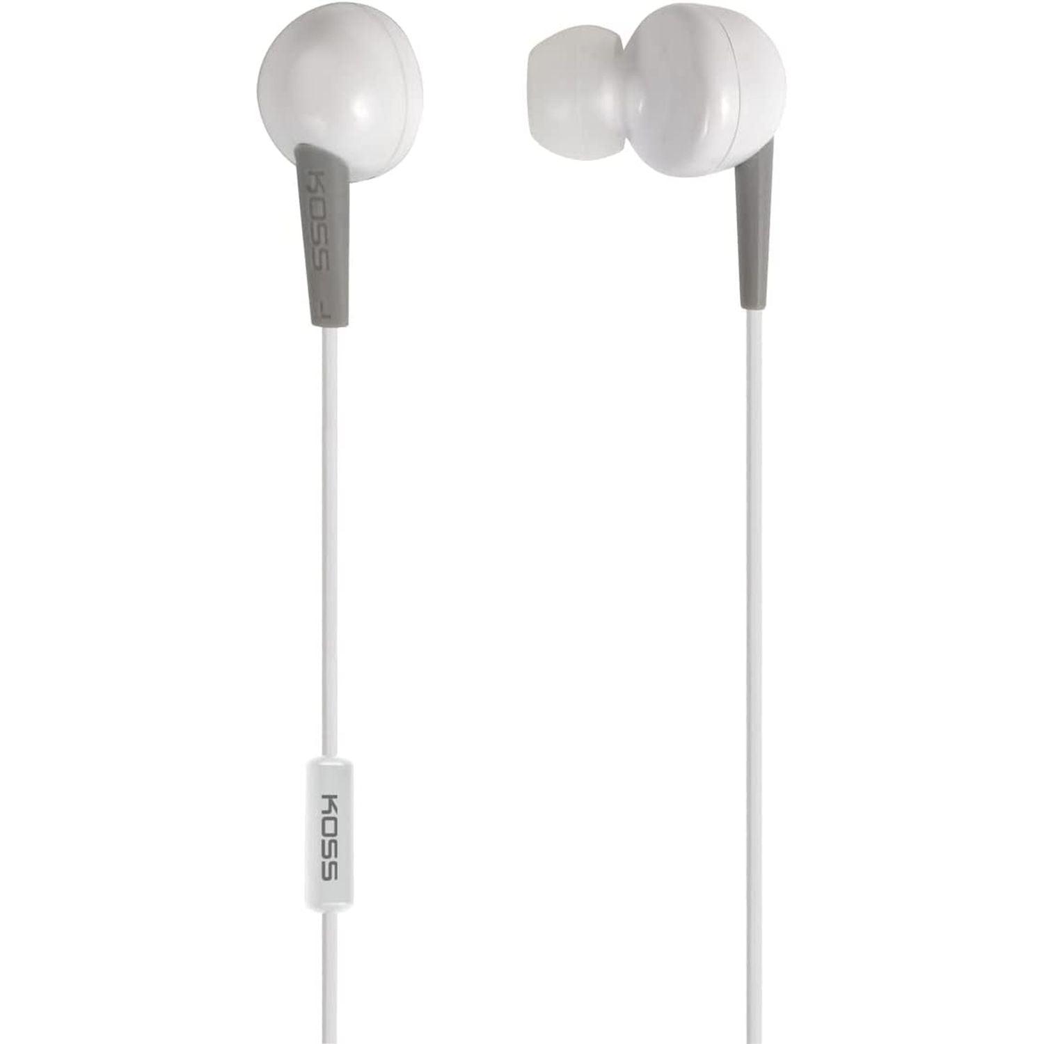 Koss - Earbud KEB6in Ear with Enhanced Driver & Mic White 35mm