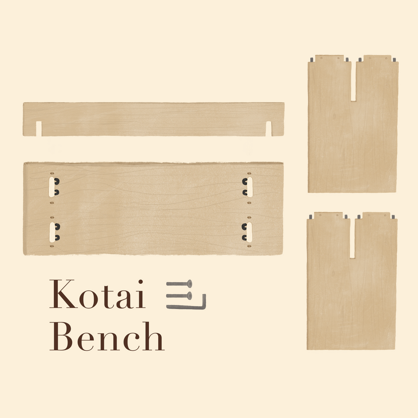 Kotai Bench Wooden - Nature