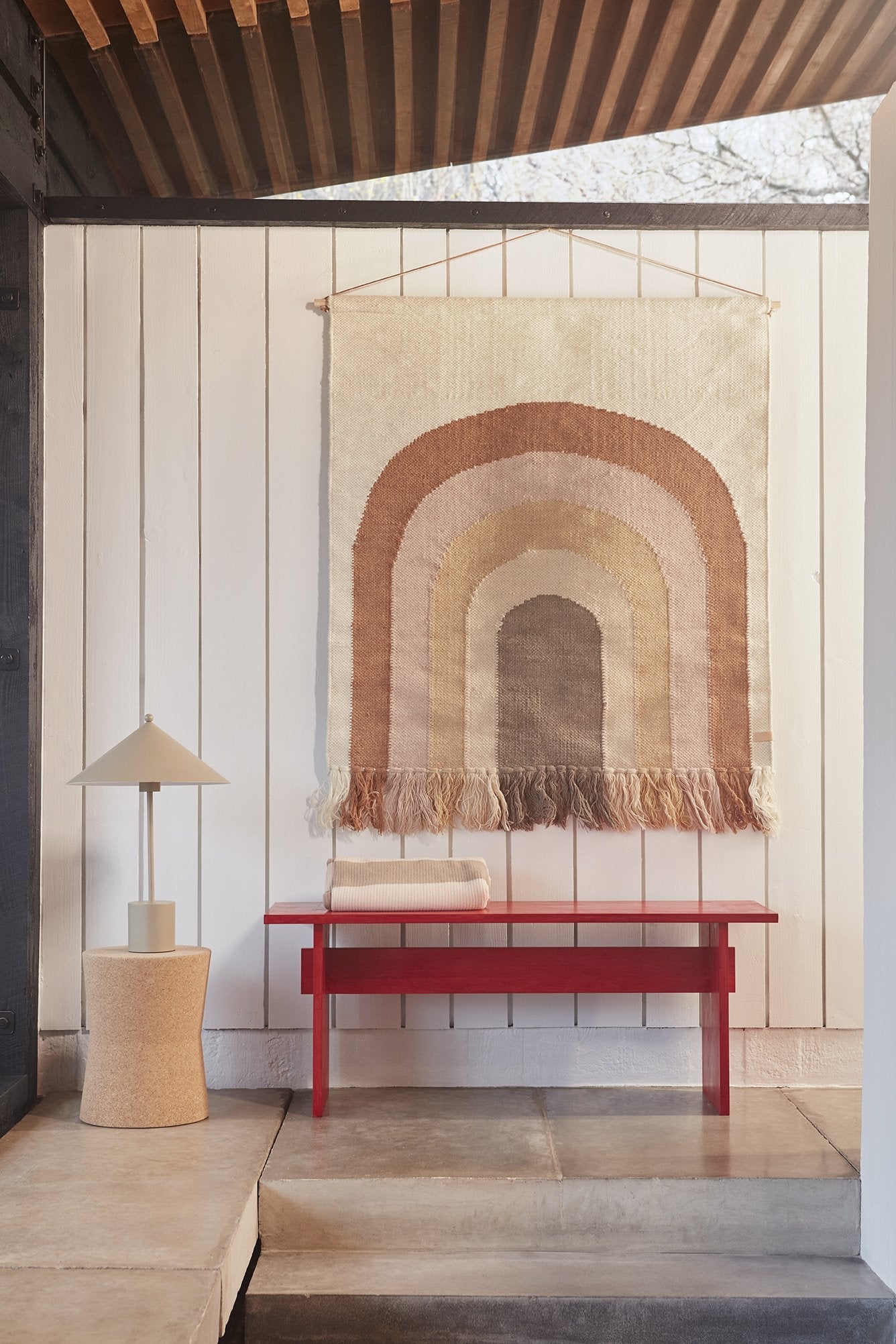 Kotai Bench Wooden - Cherry Red