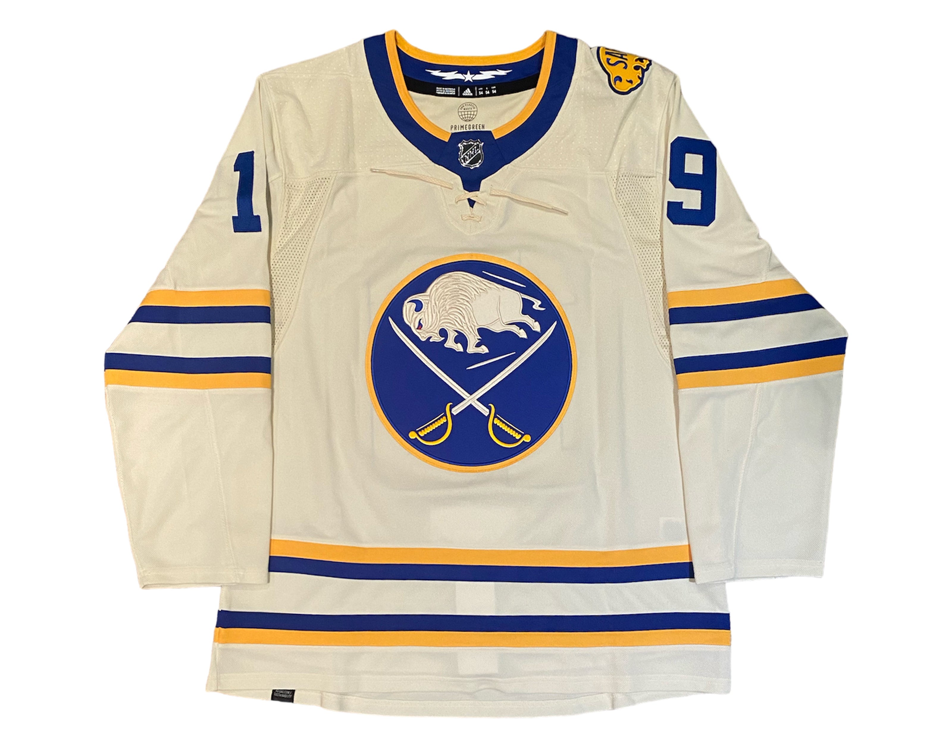 Peyton Krebs Autographed Buffalo Sabres 2022 Heritage Classic Adidas Jersey Inscribed 
