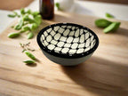 Handcrafted Ceramic Sauce & Dip Bowls – 3.5 Inch | Kuffiyeh, Blue & Yellow, Orange Designs