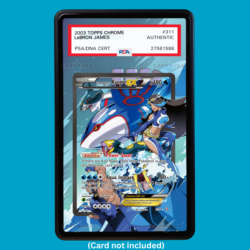 Team Aqua's Kyogre EX 6/34 RubySapphire (Graded) Display Case