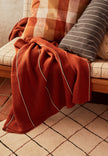 Kyoto Checker Cushion - Dark Sienna