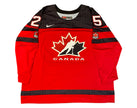 Jordan Kyrou Autographed Team Canada Home Red Nike Jersey Inscribed 