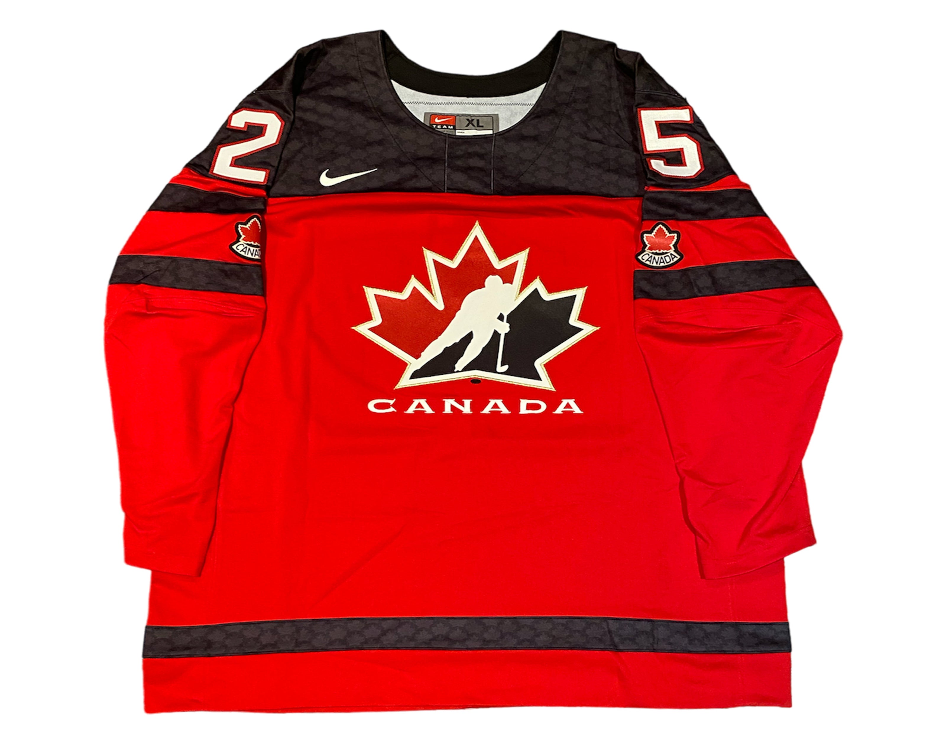 Jordan Kyrou Autographed Team Canada Home Red Nike Jersey Inscribed 