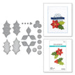 Stitched Poinsettia & Holly Etched Dies from the Christmas Collection
