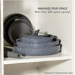 T-FAL L824SB64 Ingenio Essential Non-Stick Cookware 11PC Set - Granite
