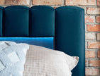 Lamica Upholstered LED Storage Platform Bed - Teal Blue