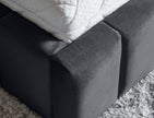 Lamica Upholstered LED Storage Platform Bed - Dark Grey