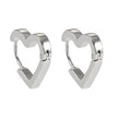 LARAZINA Or Blanc (Couleur Argent) : Boucles d'oreilles Chic en Forme de Coeur pour un Port Quotidien – Adorez Votre Look, Chaque Jour
