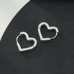 LARAZINA Or Blanc (Couleur Argent) : Boucles d'oreilles Chic en Forme de Coeur pour un Port Quotidien – Adorez Votre Look, Chaque Jour