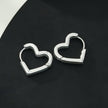 LARAZINA Or Blanc (Couleur Argent) : Boucles d'oreilles Chic en Forme de Coeur pour un Port Quotidien – Adorez Votre Look, Chaque Jour