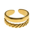 LARISSA: Double Stacked Contrasting Textured Ring