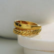 LARISSA: Double Stacked Contrasting Textured Ring