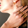 LARKE Avant-Garde Textured & Shaped Stacked Abstract Ring