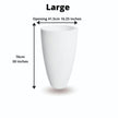 Lazio White Cement Planter (Multiple Sizes)