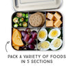 LunchBots Cinco Stainless Steel 5 Compartment Bento Box