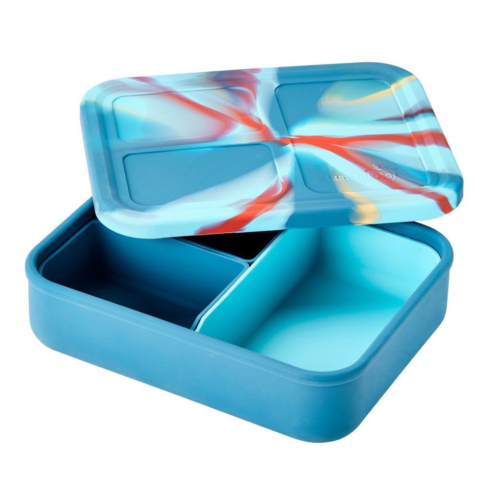 Lunchbots Build-A-Bento Large Platinum Silicone Bento Box