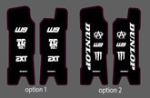 surron lbx fork guard decals