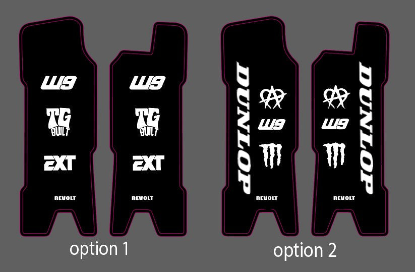 surron lbx fork guard decals