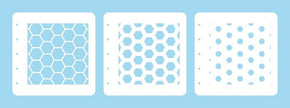 Layered combi stencil set (set of 3) Honeycomb