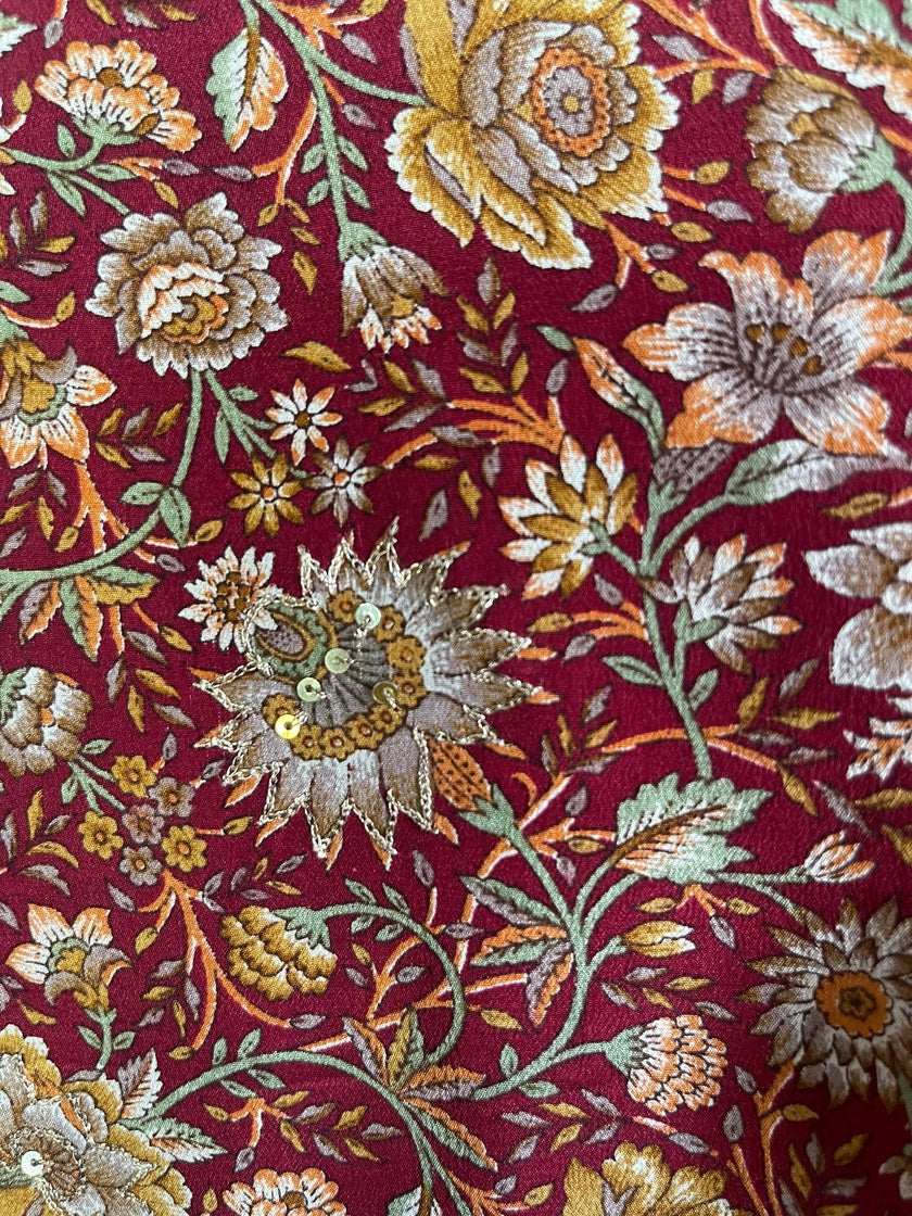PRC6765 Avatar Pure Silk Maxi Kaftan