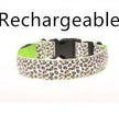 LED Dog Collar – Safety Adjustable Nylon Leopard Print Pet Collar | S M L XL