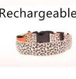 LED Dog Collar – Safety Adjustable Nylon Leopard Print Pet Collar | S M L XL