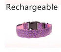 LED Dog Collar – Safety Adjustable Nylon Leopard Print Pet Collar | S M L XL