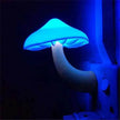 LED Mushroom Night Light Wall Lamp EU US Socket Plug