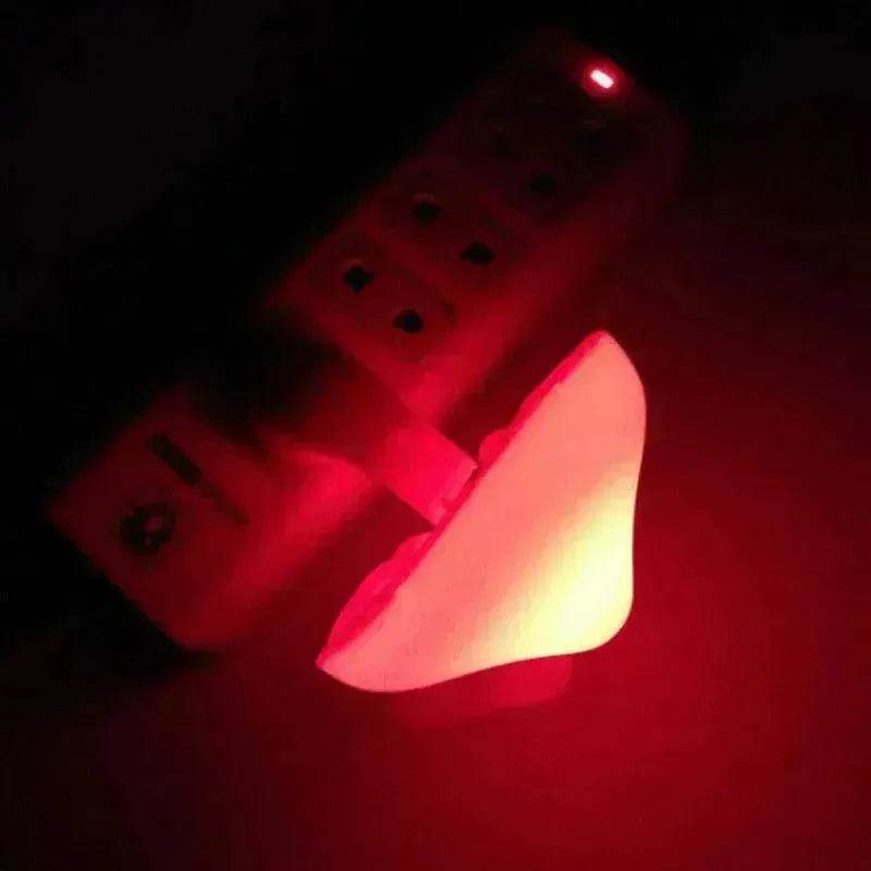 LED Mushroom Night Light Wall Lamp EU US Socket Plug