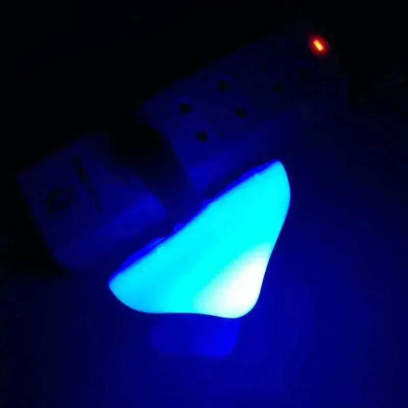LED Mushroom Night Light Wall Lamp EU US Socket Plug