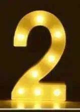 LED Night Light A-Z 0-9 Battery Lamp Wedding Party Decor