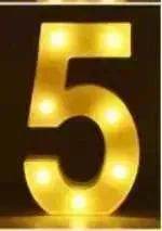 LED Night Light A-Z 0-9 Battery Lamp Wedding Party Decor