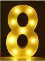 LED Night Light A-Z 0-9 Battery Lamp Wedding Party Decor