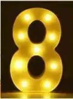 LED Night Light A-Z 0-9 Battery Lamp Wedding Party Decor