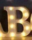 LED Night Light A-Z 0-9 Battery Lamp Wedding Party Decor