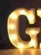 LED Night Light A-Z 0-9 Battery Lamp Wedding Party Decor