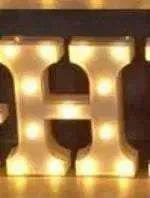 LED Night Light A-Z 0-9 Battery Lamp Wedding Party Decor