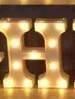 LED Night Light A-Z 0-9 Battery Lamp Wedding Party Decor