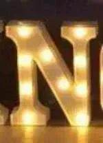 LED Night Light A-Z 0-9 Battery Lamp Wedding Party Decor